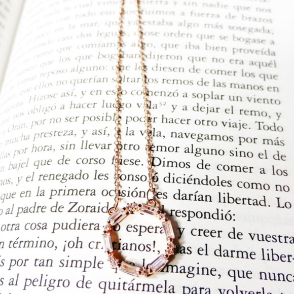 Alquimia Jewelry - ROSE GOLD JEWELED PENDANT DELICATE NECKLACE